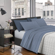 Completo Lenzuola Matrimoniale In Cotone Lenzuolo Sotto Sopra 2 Federe Certificato Oekotex Parure Letto Disegni Moderni Biancheria Di Alta Qualità Stripe Zucchero