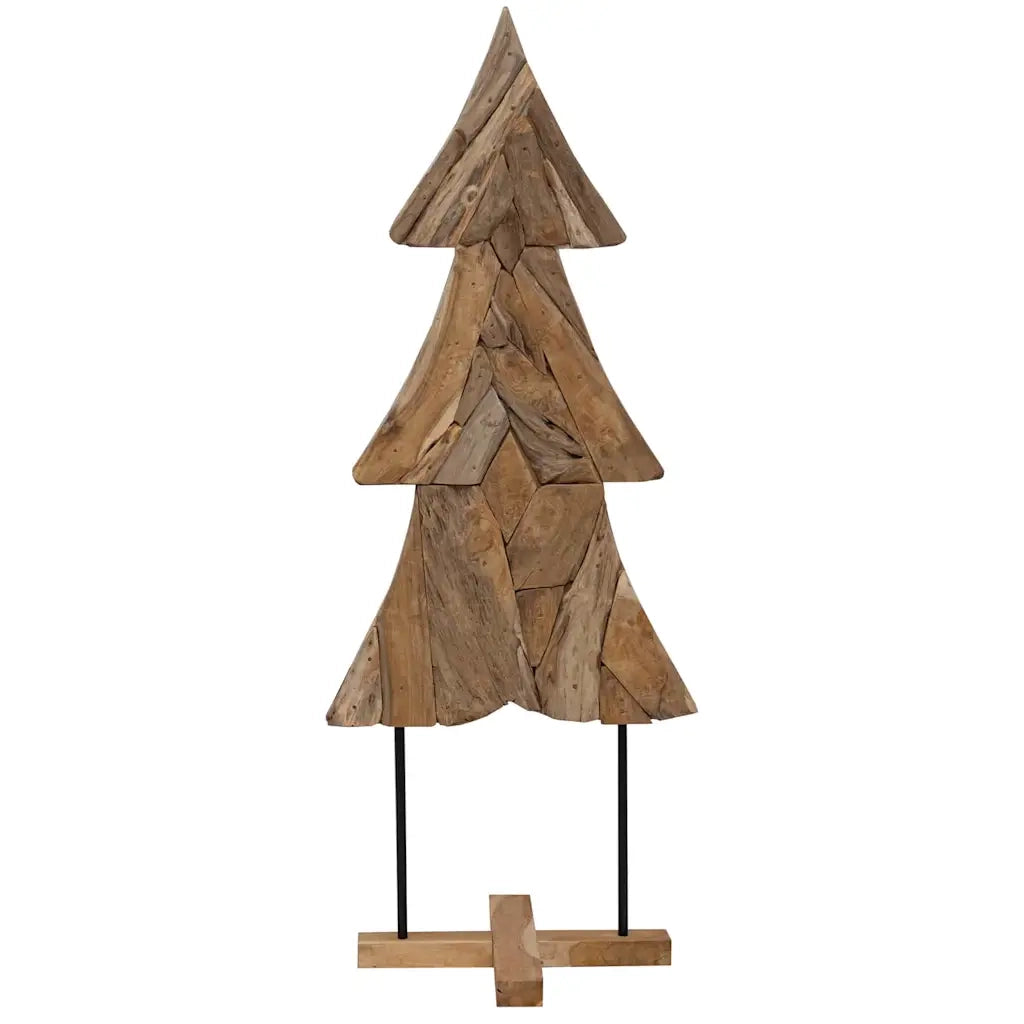 Albero di Natale Marrone 151 cm Legno massello di teak