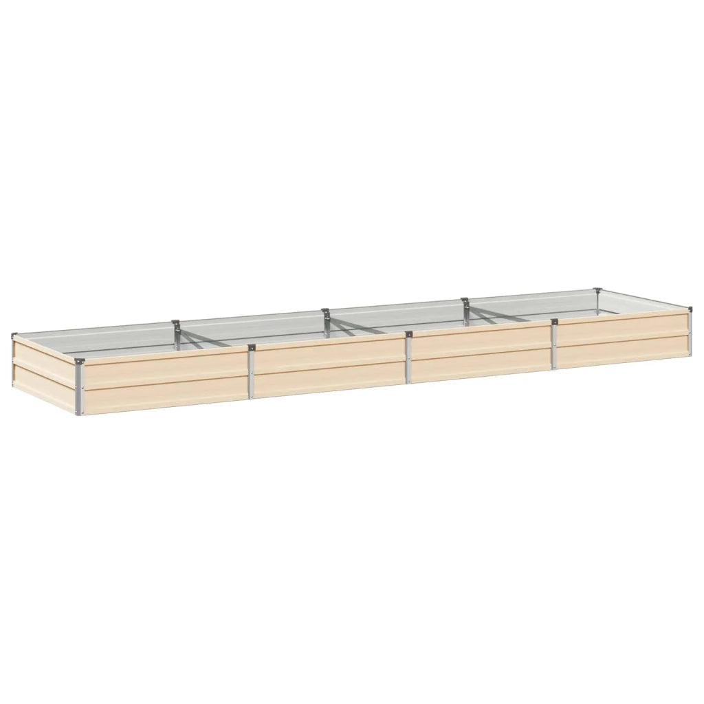 Letto rialzato da giardino Avorio 320 x 80 x 24 cm 8006502