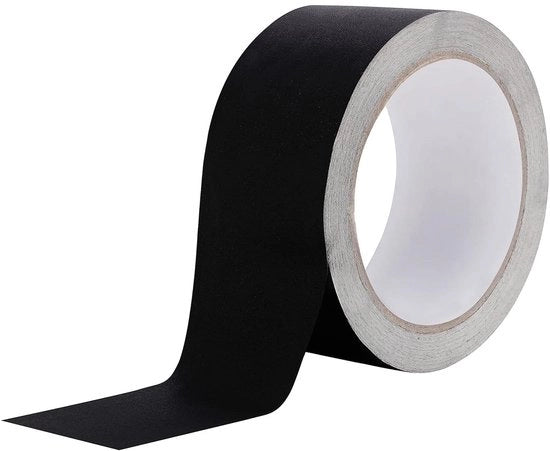 Tape per Libri in Pelle - Nera - 5 cm x 136 m - Adesivo per Carte senza Acido - Nera - Doppia Sfoglia con Gomma - Adesivo Premium per Libri in Pelle.