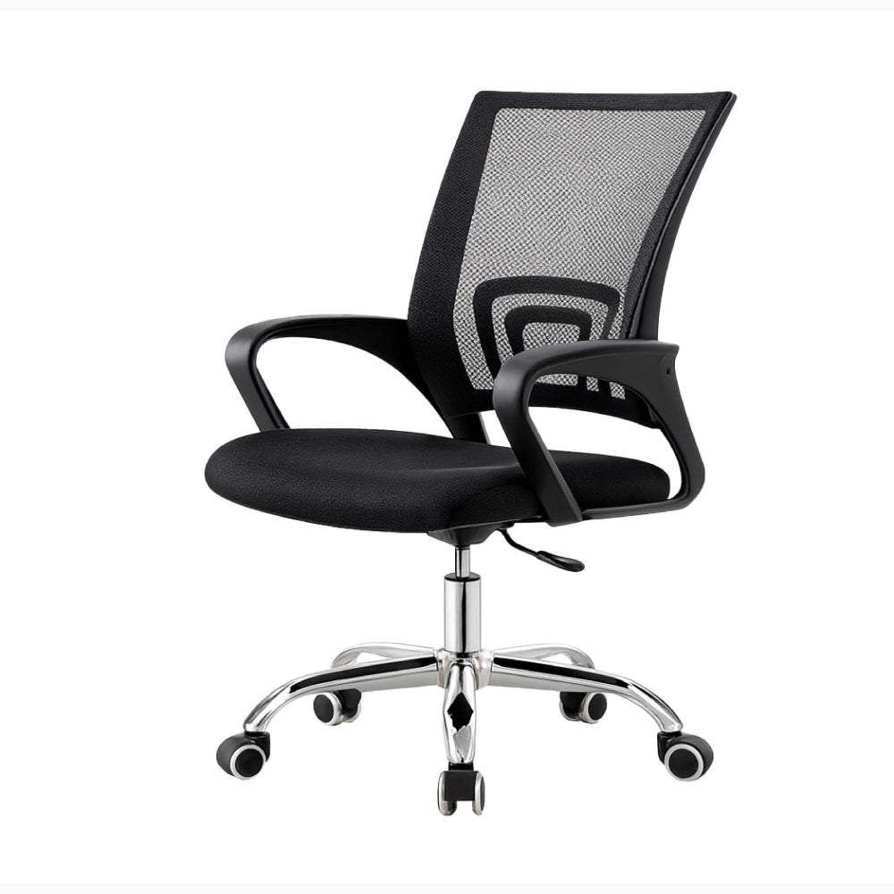 Sedia da Scrivania Ufficio ergonomica girevole imbottita Schienale a rete Nera TAMPA