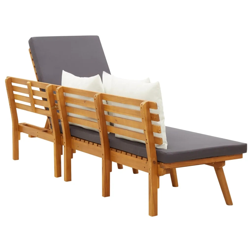 Divano Letto da Giardino 200x65 cm in Legno Massello di Acacia 316263