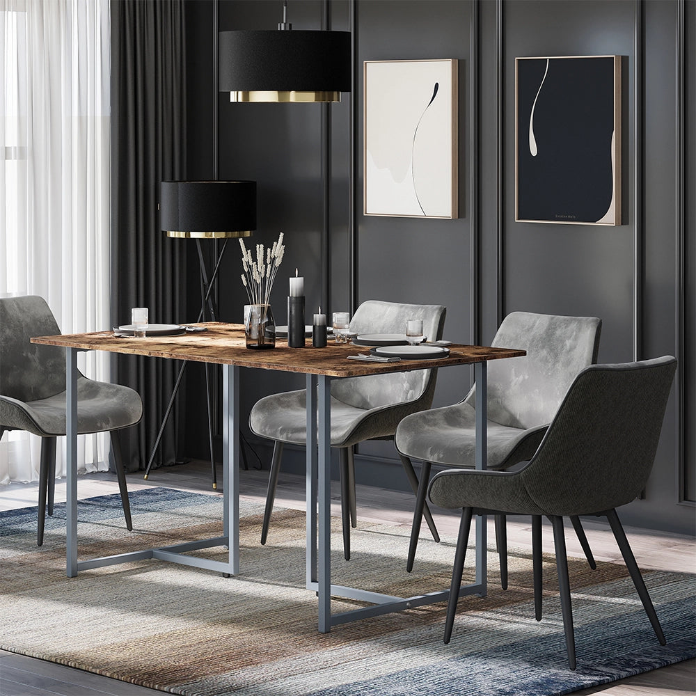 Vicco Tavolo da pranzo Rovere rustico/grigio 140 x 80 cm
