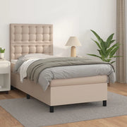 Giroletto a Molle con Materasso Cappuccino 90x190 cm Similpelle 3142820