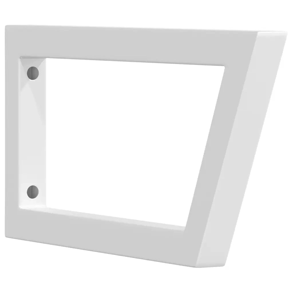 Reggimensole per Lavabo 2 pz Bianche Trapezio in Acciaio