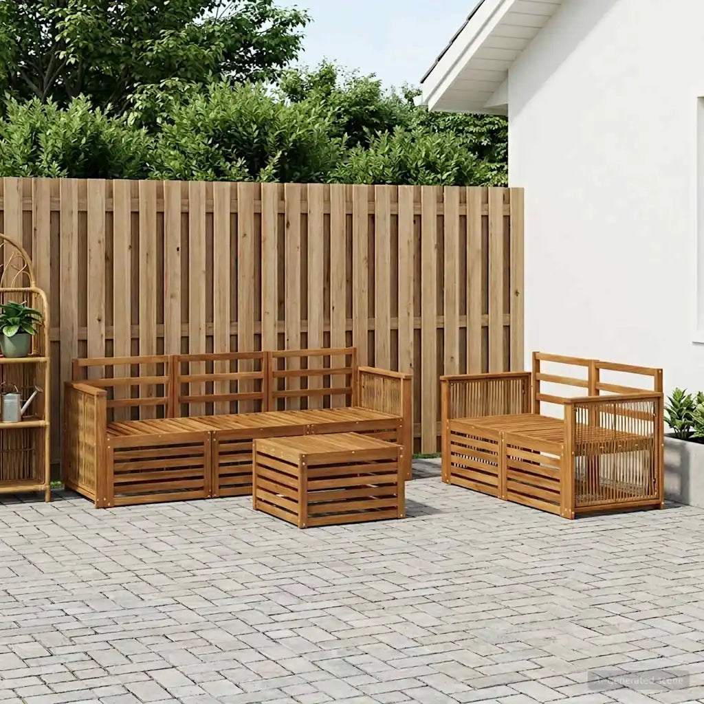 Set divani 6 pcs Legno di Acacia Massello 3384025