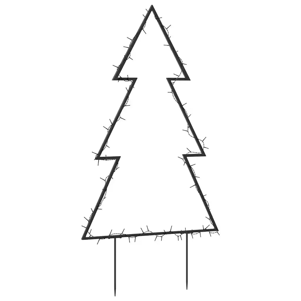 Decorazione Luminosa Natalizia con Picchetti Albero 80LED 60cm 357719