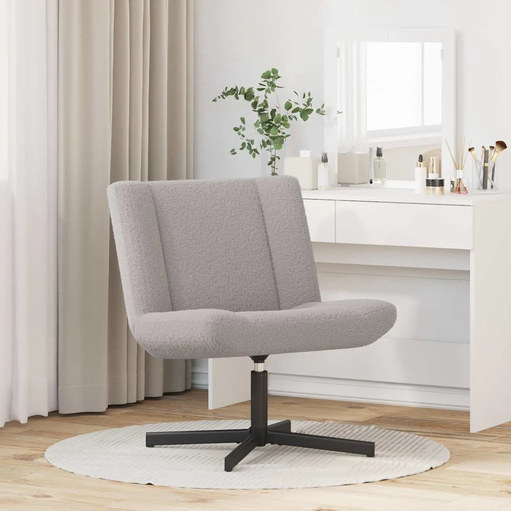 vidaXL Sedia girevole Grigio chiaro 63 x 75 x 76 cm Tessuto