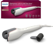 Auto Curler Serie 8000, arricciacapelli con tecnologia MoistureProtect, 27 diverse opzioni di styling, bianco, modello BHB878/00