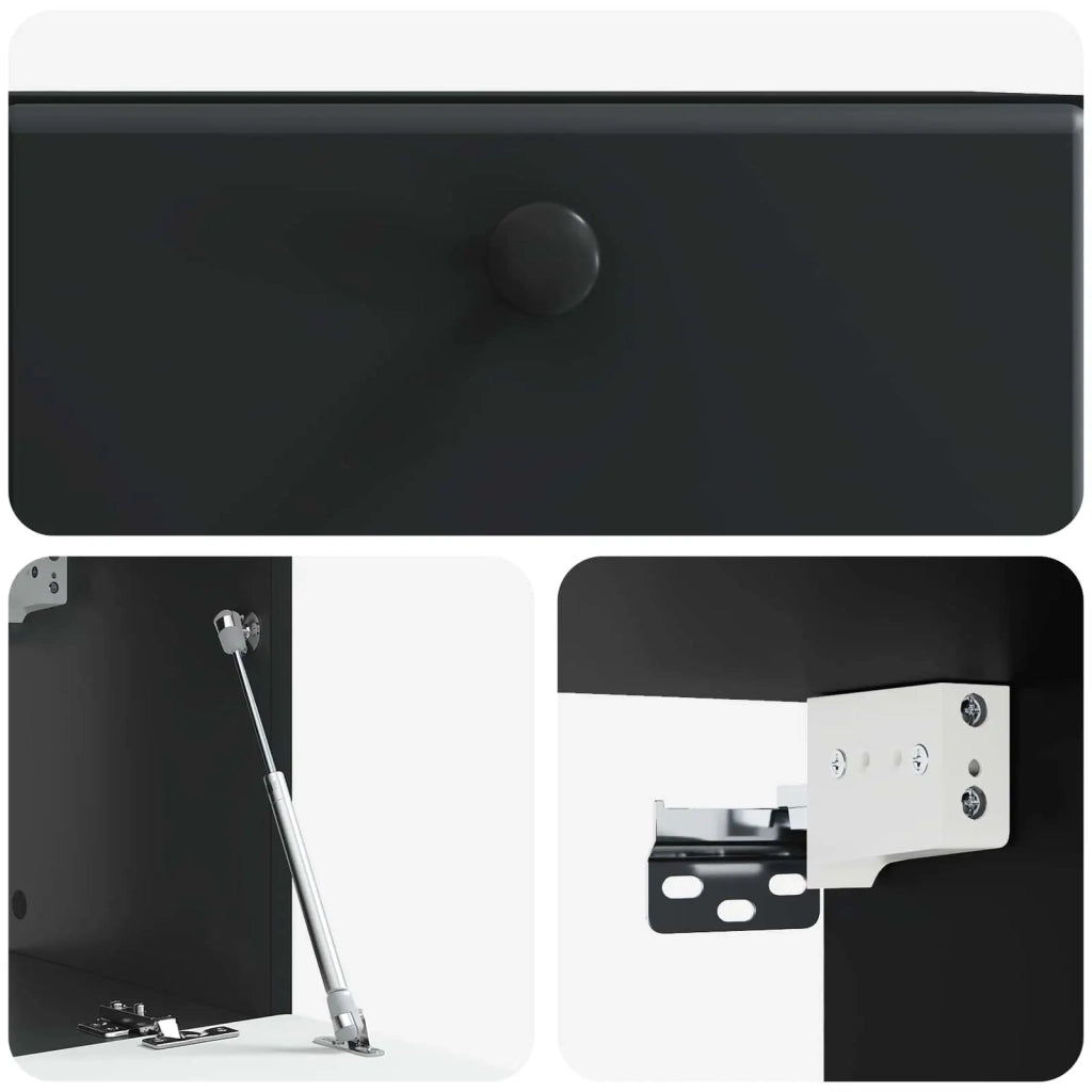 Mobile Porta TV da Muro Nero 59,5 x 31 x 30 cm 899216