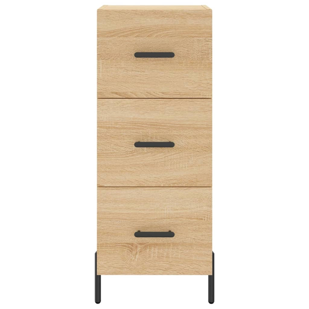 Buffet credenza cassettiera armadio mobile contenitore organizer cucina soggiorno salotto rovere Sonoma alto 34,5 x 34 x 180 cm legno ingegnerizzato marrone 02_0033966