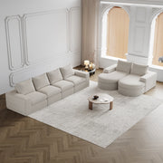 Divano Angolare Modulare con Chaise Longue ¨C MINIMAL ¨C Chenille, 2 Posti