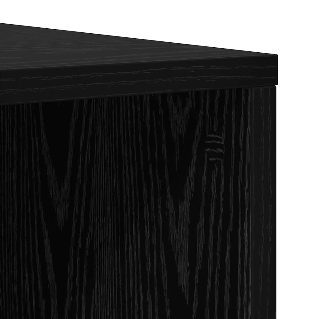 Set mobile TV 2 pz Rovere Nero Legno ingegnerizzato 3393559