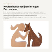 Decorazioni per cani in legno - Regali di ricordo per cani decorativi - Fatti a mano - Beccameto/Walnuto - 14x10.5x2cm - Decorazione calda e affascinante - Ricordo di un cane