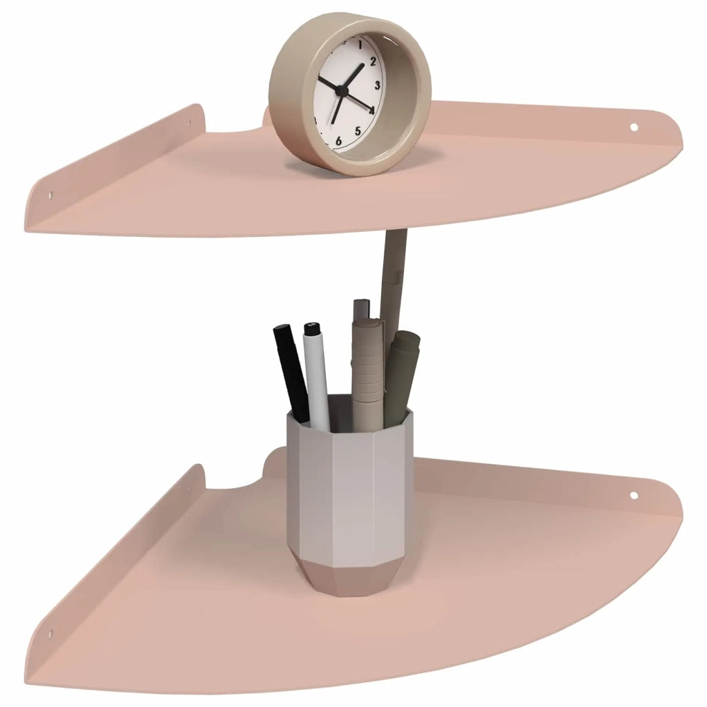 Mensola sospesa con lo scaffale 2 pcs Rosa 30 x 30 x 2 cm 8004112