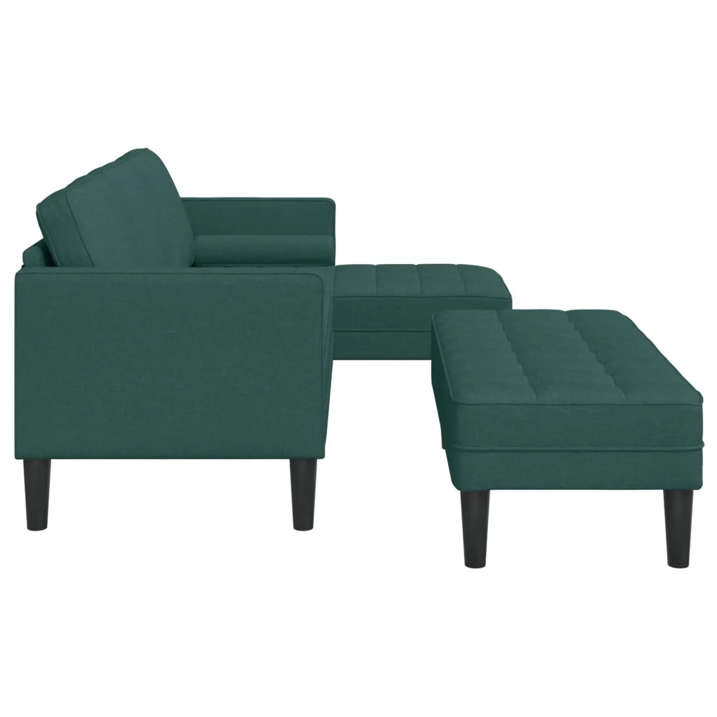 Set di divani con cuscino 2 pcs Verde Scuro Poliestere 3329256