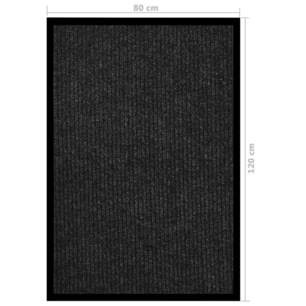 Zerbino | Tappetino Striato Antracite 80x120 cm