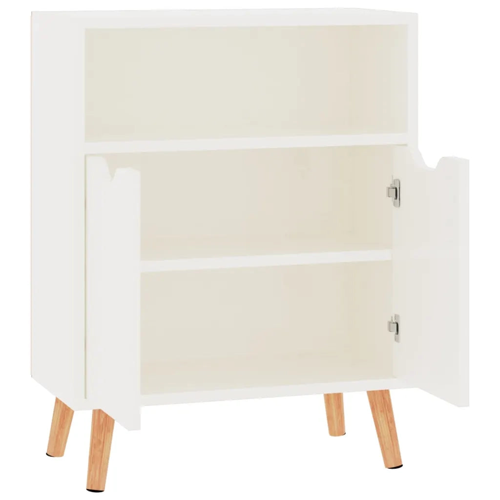 Credenza Bianco Lucido 60x30x72 cm in Legno Multistrato 326828