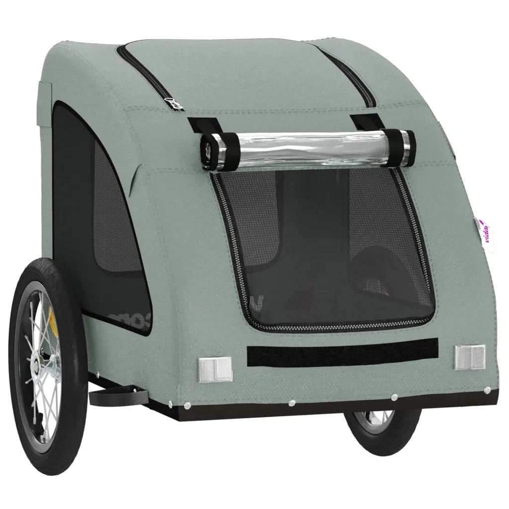 Rimorchio da Bici per Animali Grigio Oxford e Ferro CFW3366288