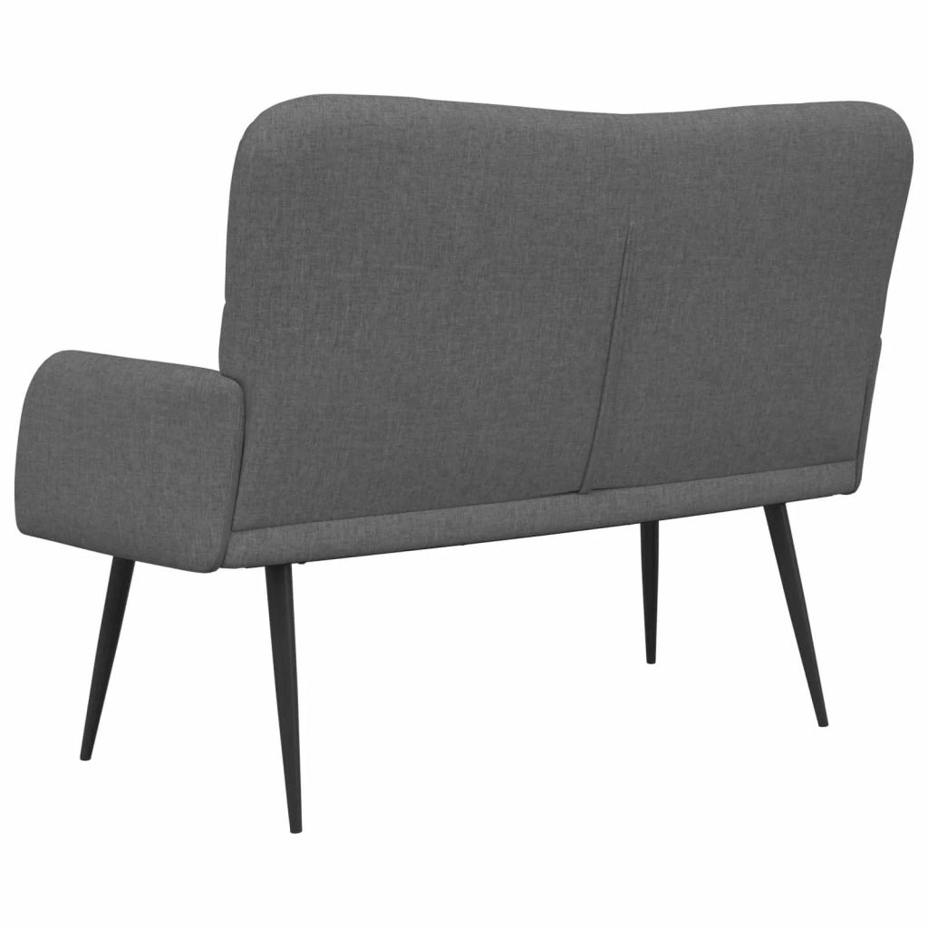 Sofa a Due Posti Grigio scuro 115 x 61 x 87 cm Tessuto 42028930