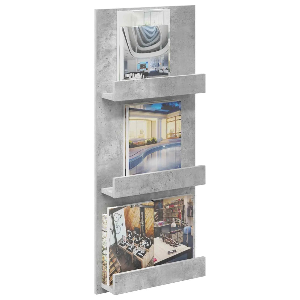Scaffale per riviste Grigio cemento 43 x 11 x 102 cm CFW2536850