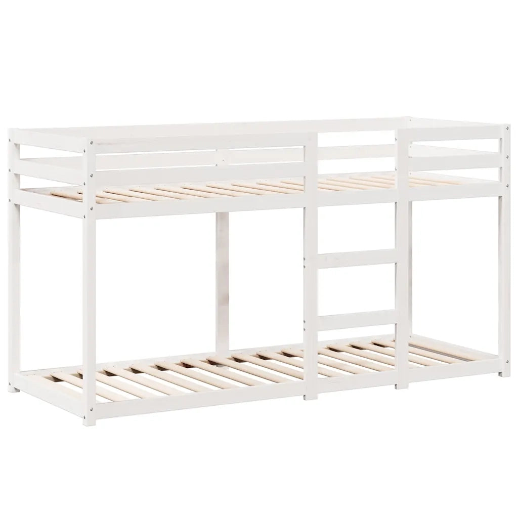 Letto a Castello con Tetto Bianco 90x200 cm in Legno di Pino 3282077