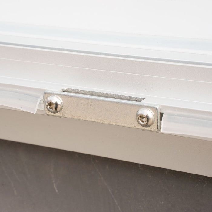 Bacheca da Esterno con Apertura a Ribalta 102,5x106,7x4,7 cm in Alluminio Grigio Chiaro