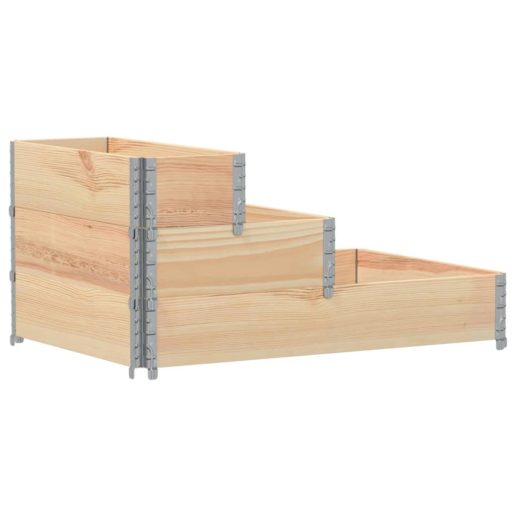 Aiuola rialzata/fioriera per piante fiori patio giardino 3 livelli 120 x 80 cm legno di pino massiccio marrone 02_0039883