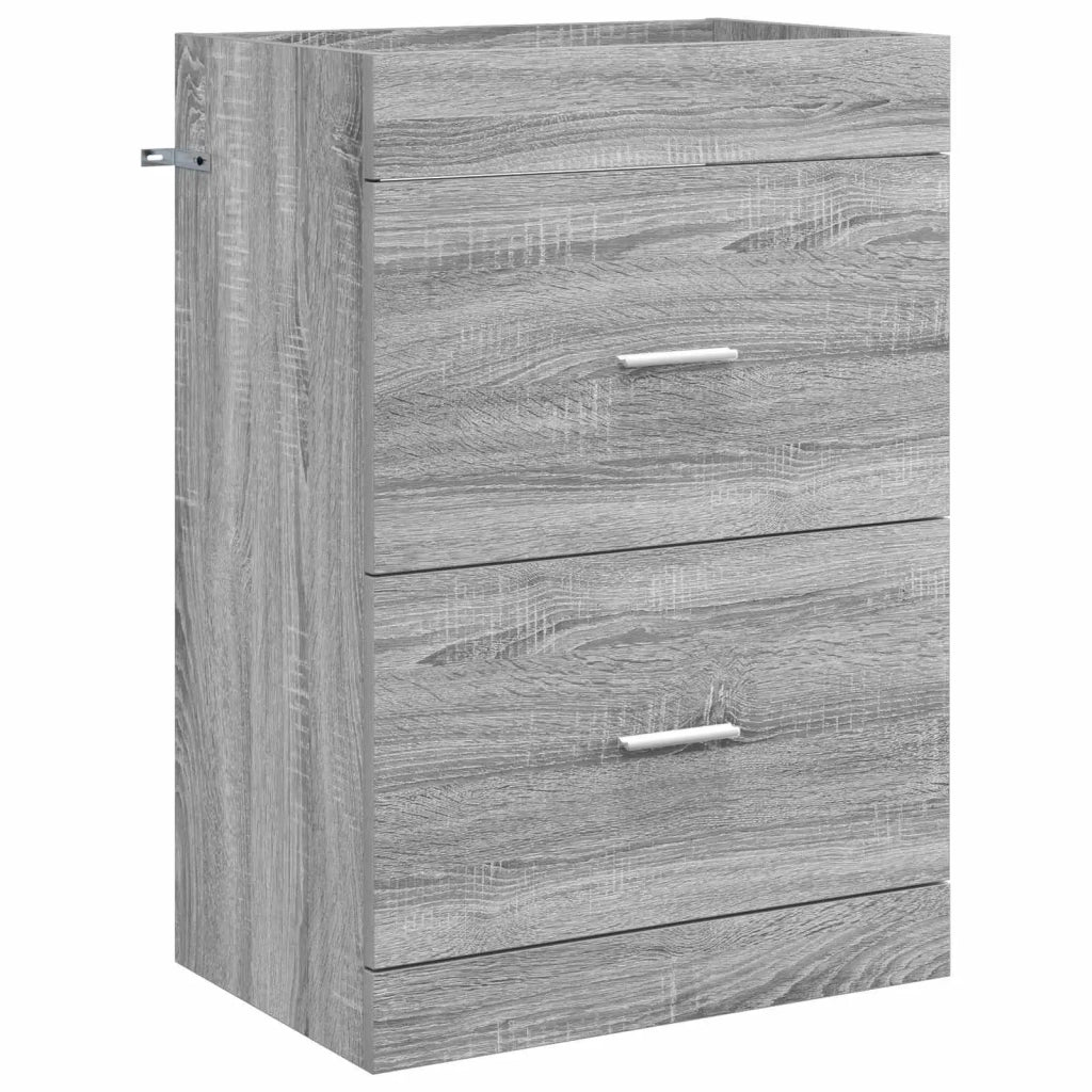 Mobiletto da Bagno Sotto Lavabo Sonoma grigio 56 x 37,5 x 81 cm 890709