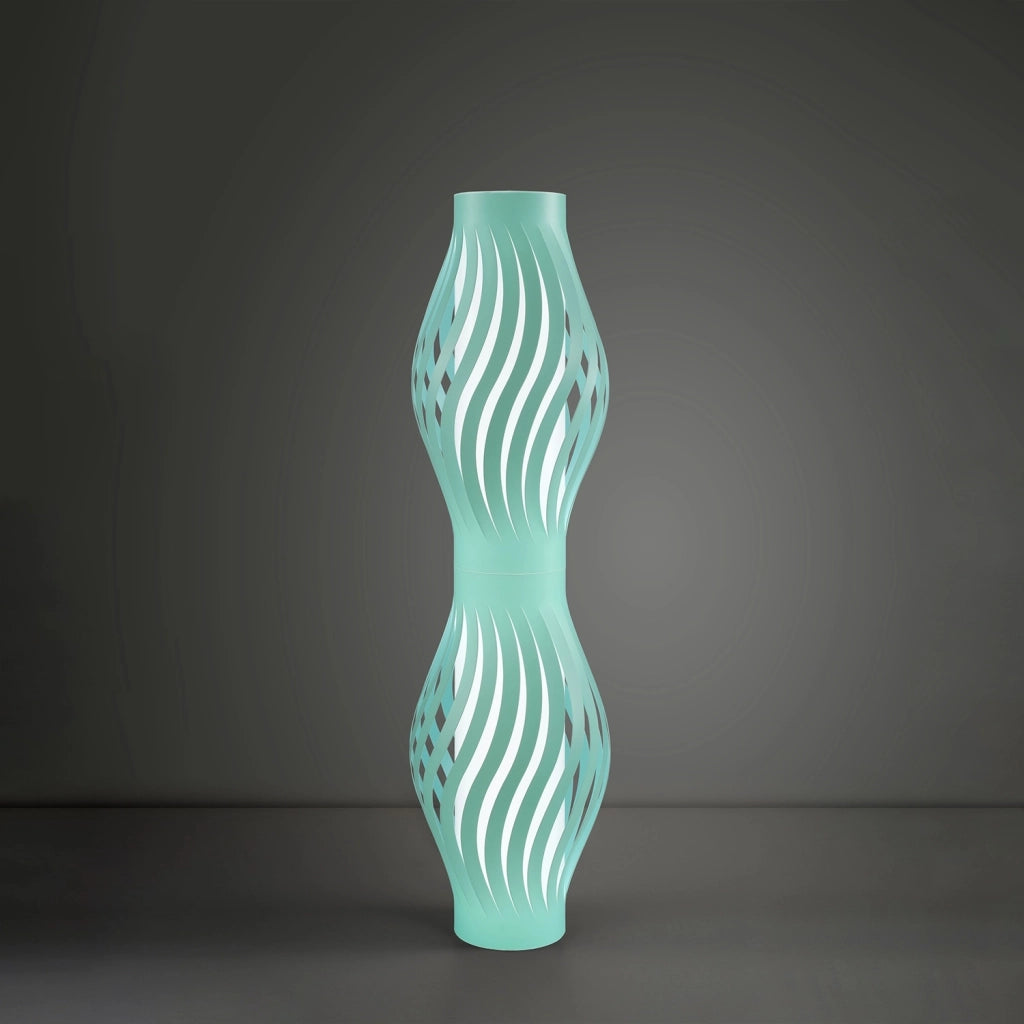 Piantana Moderna Helios Polilux ® Verde Pastello 2 Luci E27 H123Cm