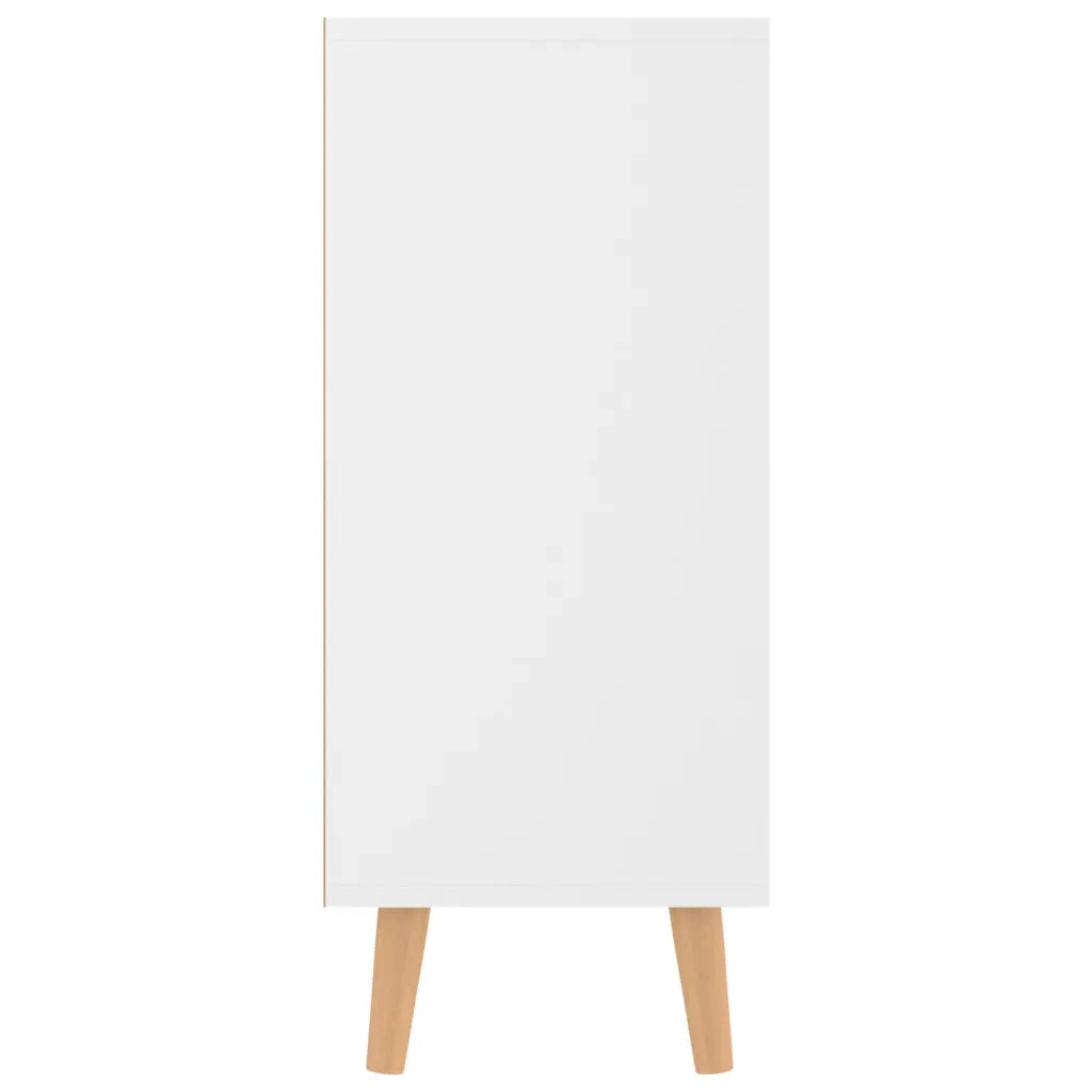 Credenza Bianco Lucido 90x30x72 cm in Legno Multistrato 326819