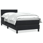 Giroletto a Molle con Materasso Nero 90x210 cm in Velluto 3316385