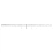 Recinzione da Giardino con Parte Superiore ad Anello in Acciaio 1673x100 cm Nero 277665