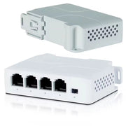 Ripetitore Extender POE DIN TH35 – 1x IN 3x OUT Gigabit | 25W 8W/Porta | 100m Auto MDI/MDIX | LED SCP/OLP