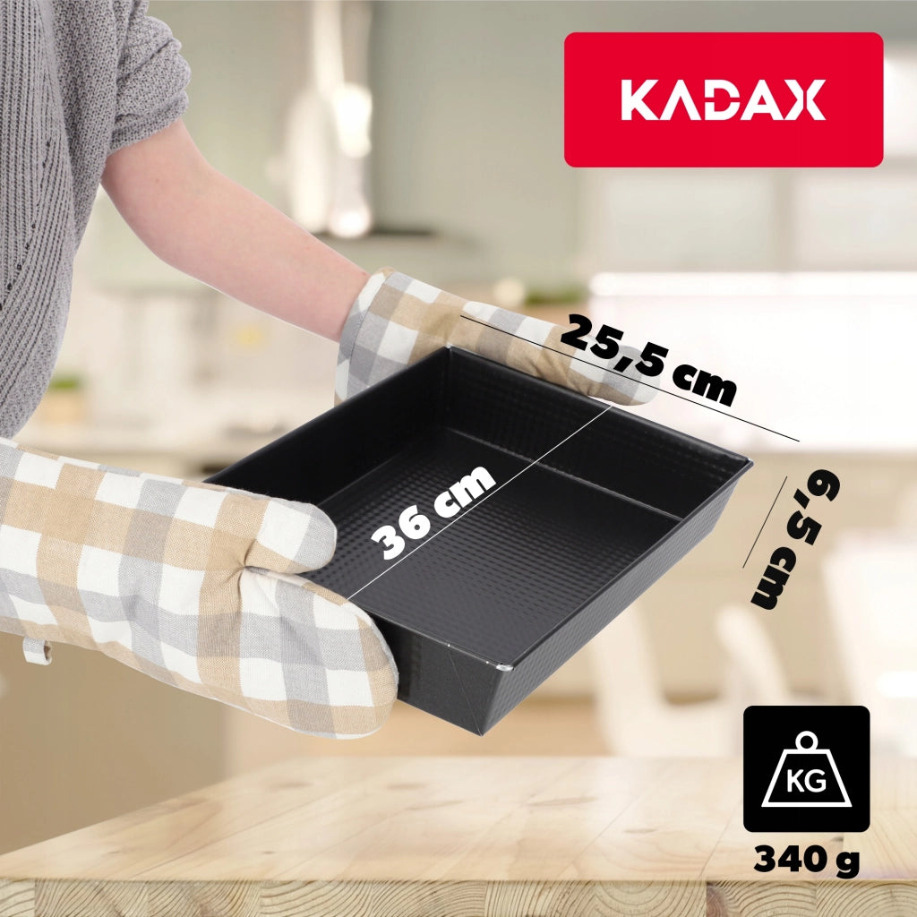 Teglia rettangolare antiaderente per torte KADAX 36x25x6