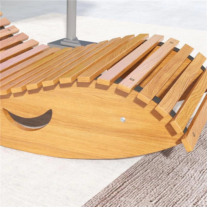 SEDIA A DONDOLO DA GIARDINO A S CON SEDUTA ERGONOMICA, IN LEGNO DI ABETE E DI PINO, 130X60X60 CM