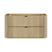 Mobile sotto lavabo KORI 100 cm rovere chiaro - 2 cassetti - sospeso