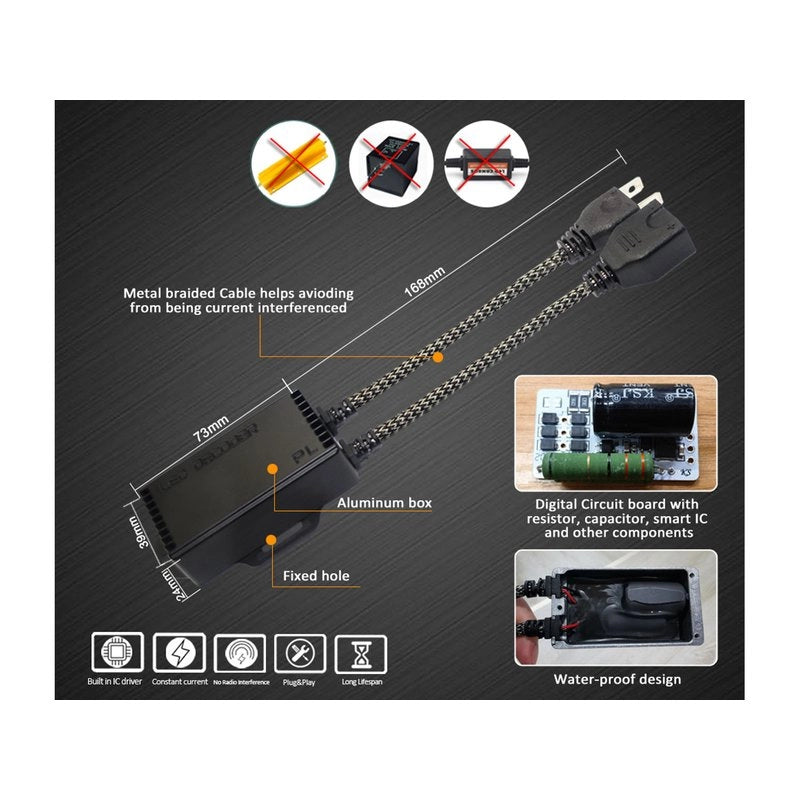 Led Warning Canceller H7 12V Filtro Resistenza Cancella Errore Kit Full Led