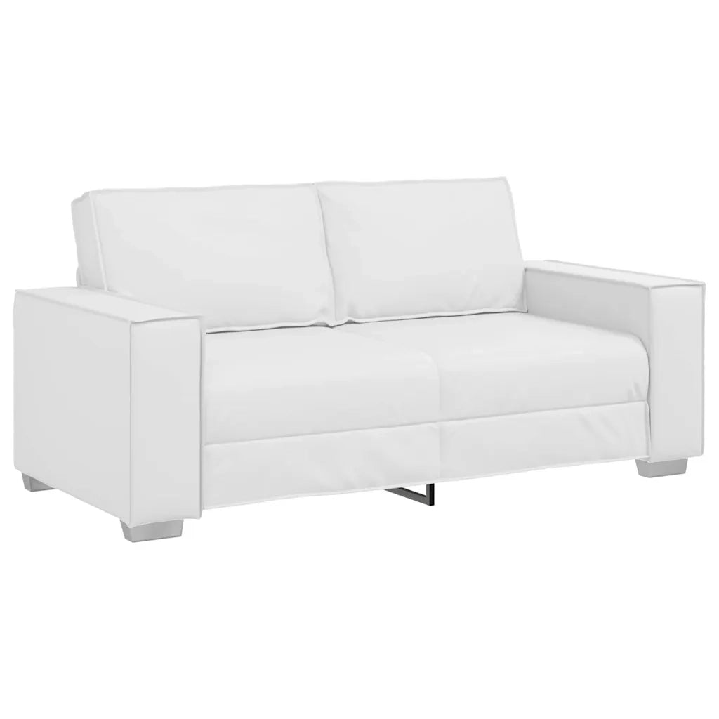 Divano | Divano da soggiorno | Sofa a due posti Bianco 180 cm Pelle Sintetica