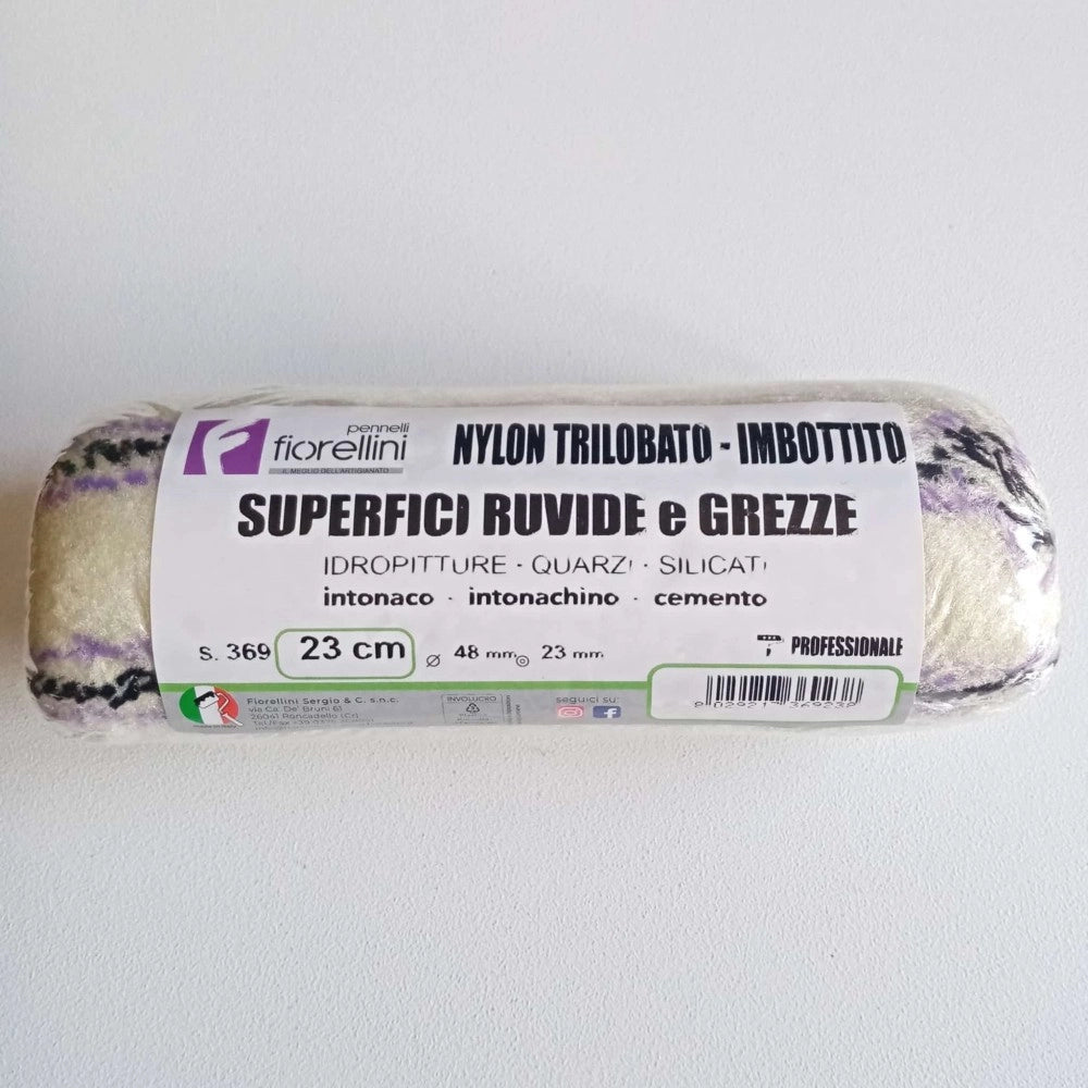 Fiorellini rullo nylon da 23cm senza manico per l' applicazione di idropitture quarzi e silicati