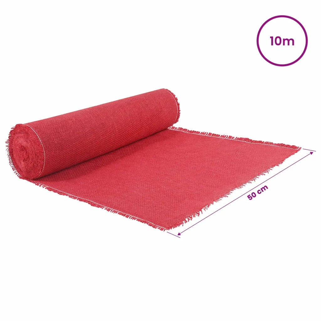 Rotolo di Juta 50 x 1000 cm Rosso 42012165