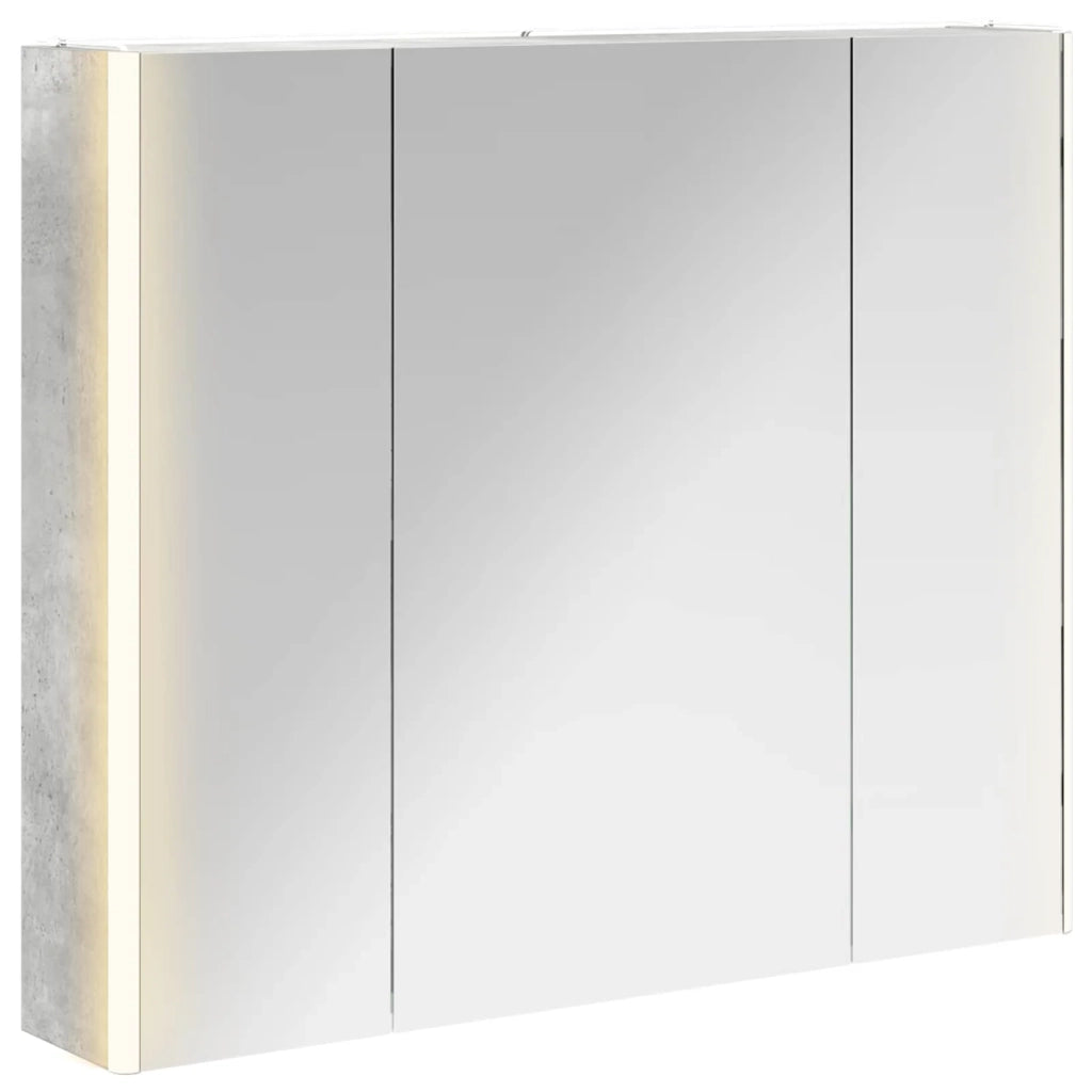 Mobiletto per specchio da bagno Grigio cemento
