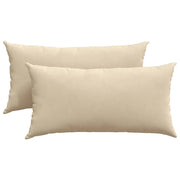 Cuscini da Divano 2 pz | Cuscini per sedie Crema 80 x 40 cm Tessuto