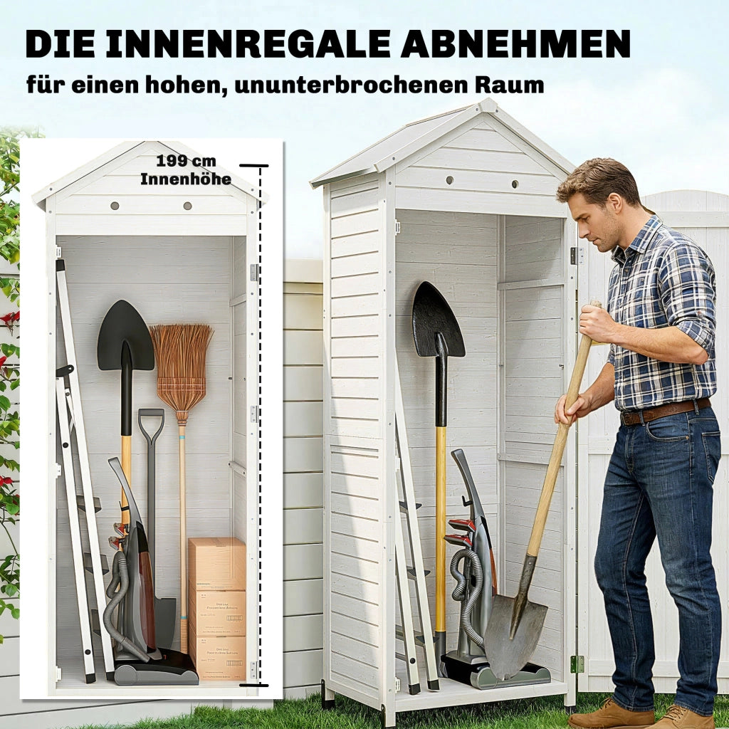 Armadio da giardino in legno ¨C zephmum ¨C  galvanizzato con ventilazione