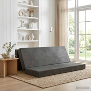 Divano Letto Pieghevole 200 x 67 x 45 cm Grigio Scuro