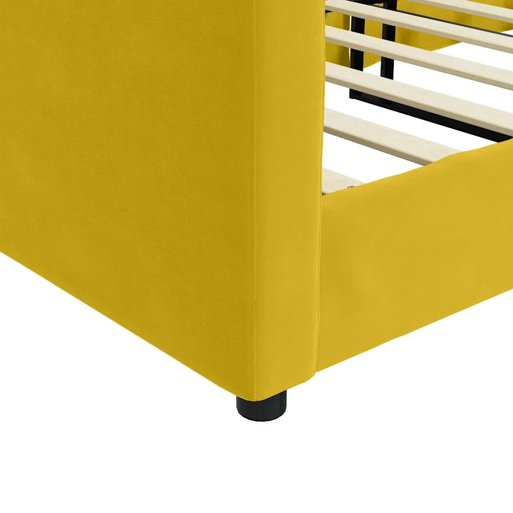 Letto da Giorno Giallo 90x200 cm in Velluto 354141