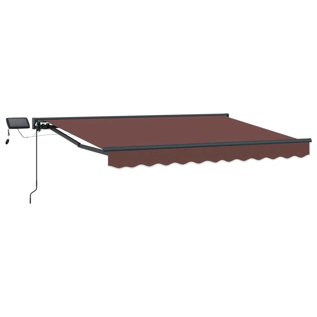 Cornice per Tenda Manuale con LED Marrone e Antracite 2,5 x 2 m 3420730