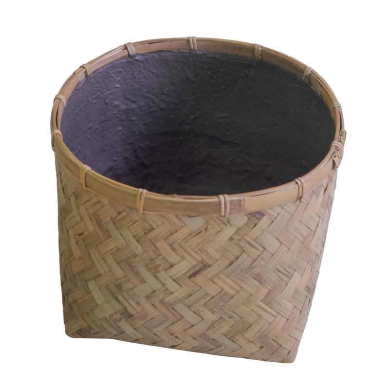 Portavaso cemento bambù 1-4 naturale tondo cm ø63h47