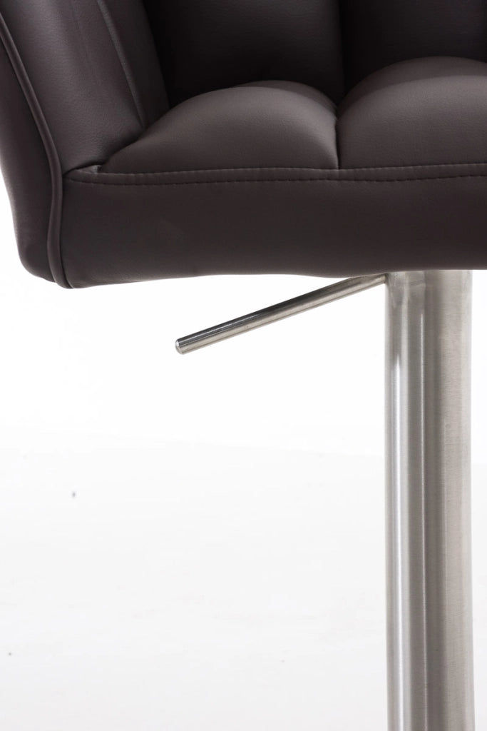 Set 2 sgabelli bar Damaso ecopelle acciaio inox 6
