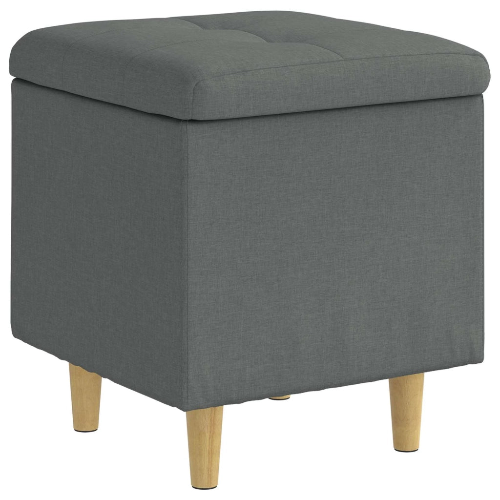 Pouf contenitore Grigio scuro 40 x 40 x 45 cm Tessuto 876804